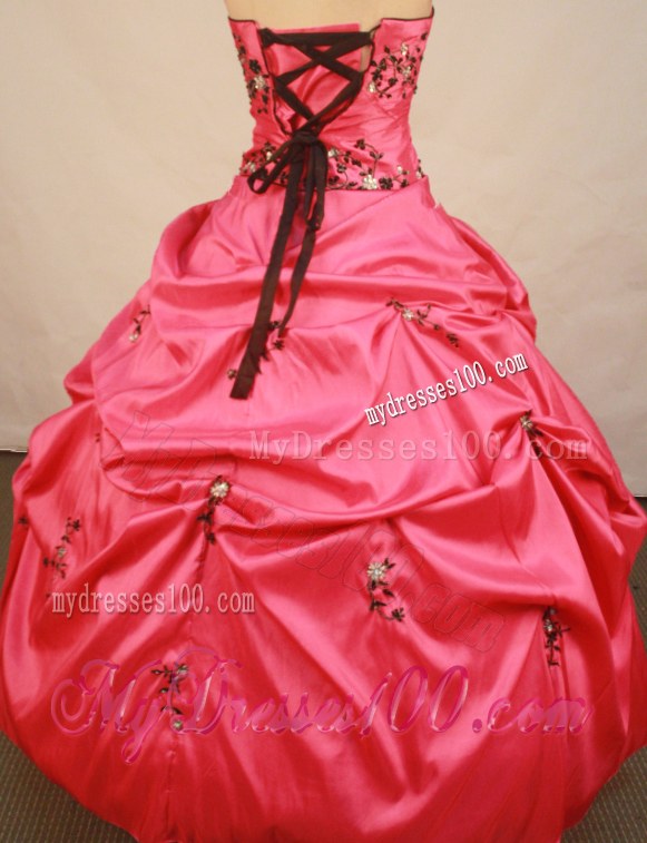 Puffy Pick-Ups Quinceanera Dresses with Rhinestones and Appliques